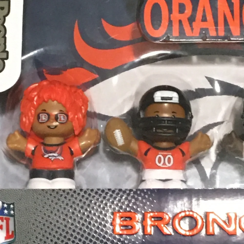NFL Denver Broncos Action Figure Set - Black, White, Orange
